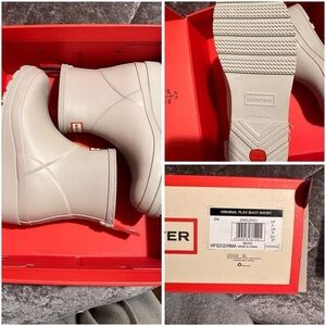 Hunter Gray Winter Rain Boots Sleek Design